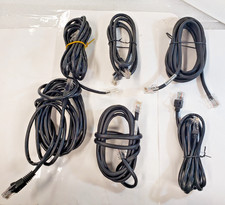 LOT OF 6 Black Ethernet Internet Cables Random Assortment Various Lengths
