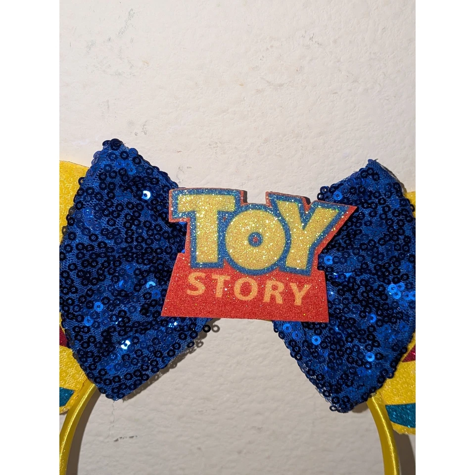 Diadema orejas de ratón inspirada en Disney Toy Story lentejuelas lazo Pixar NUEVA Foto 2 de 4