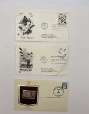 US 1st Day Of Issue Pacific Dogwood & Alexander Calder + Joseph Pulitzer Stamps