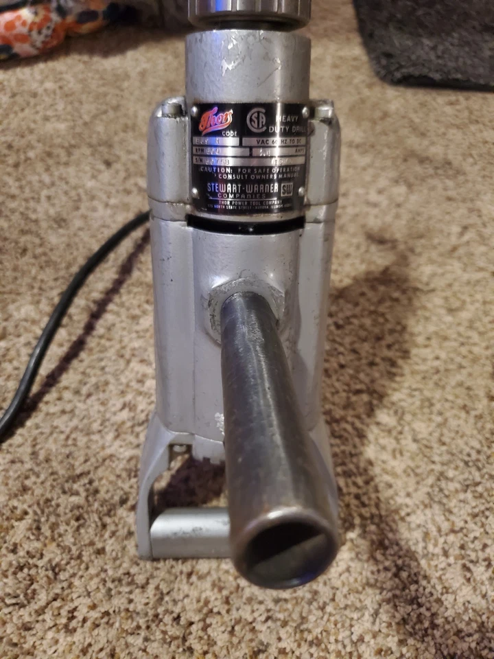Vintage Thor Model EJ9 R Heavy Duty Electric Drill with Chuck Key - Image 2 of 4