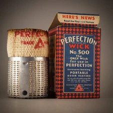 🇺🇸 NOS 1920's Perfection Wick No. 500 Original Box Kerosene Room Heater Wick