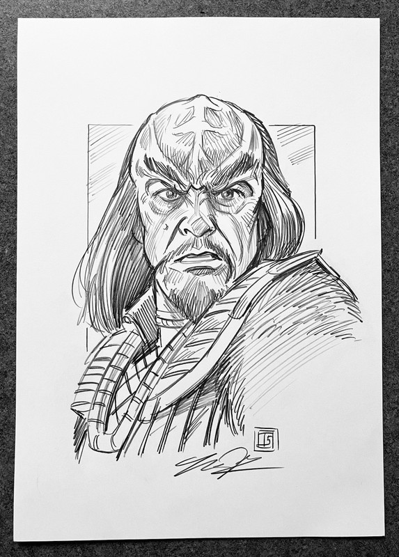 Star Trek Search For Spock Klingon Kruge Christopher Lloyd SKETCH by Tim Shinn