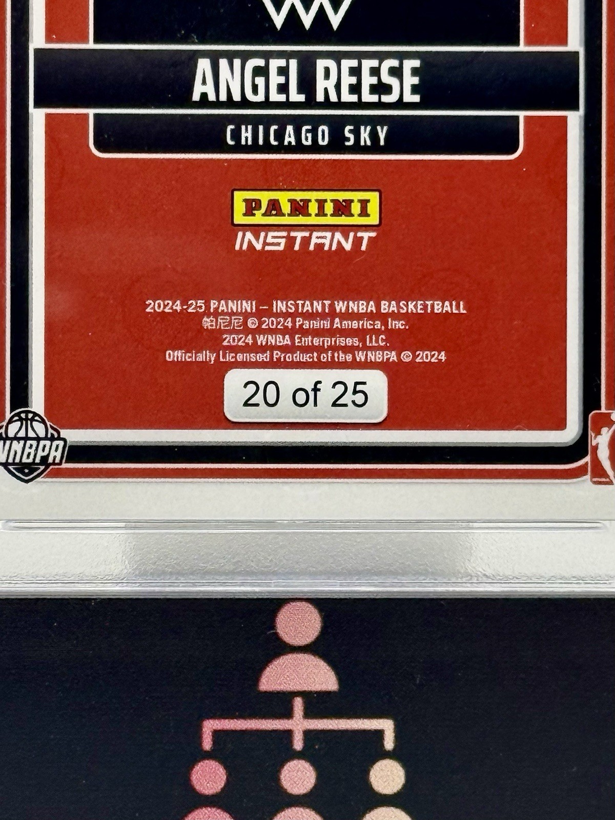 2024 Panini Instant WNBA Basketball Angel Reese Draft Night Jungle 20/25 PSA 9 view 3