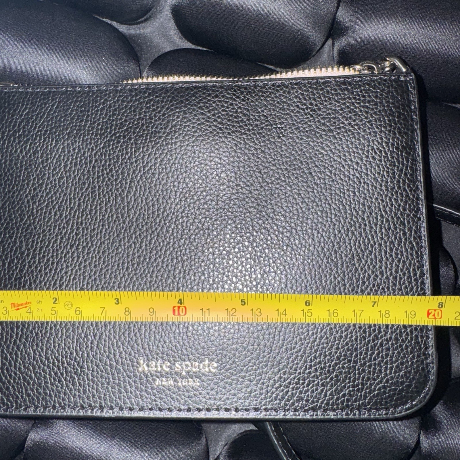 Kate Spade New York Womens Black Pebbled Leather Adjustable Strap Crossbody Bag thumbnail 6