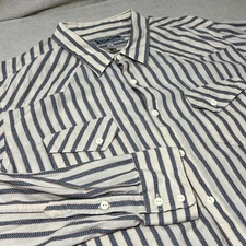 Schott Bros. XL Long Sleeve Striped Shirt Western Cotton Two Pocket Mens *READ