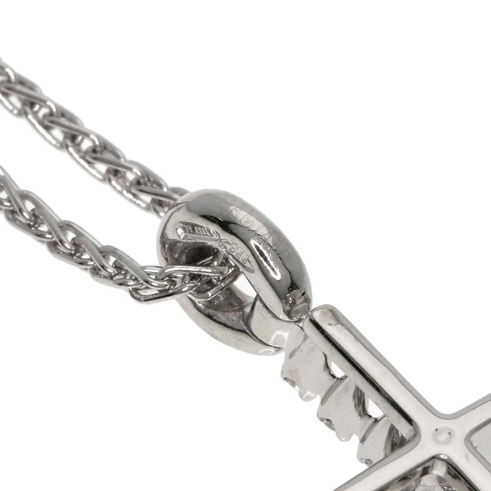 Collar de diamantes Damiani Mystery Cross platino PT950 damas [usado] Foto 4 de 4