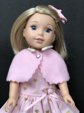 Doll Dress Set Made For 14  AG Wellie Wisher Dolls Pink Dress Set Cape
