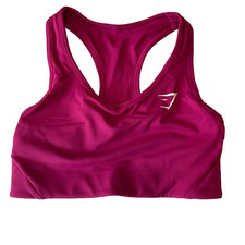 Gymshark Workout Sports Bra Womens Size S Pink Stretch Medium Support