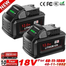 For Milwaukee For M18 12ah 18v Lithium 48-11-1840 Extended Capacity Battery