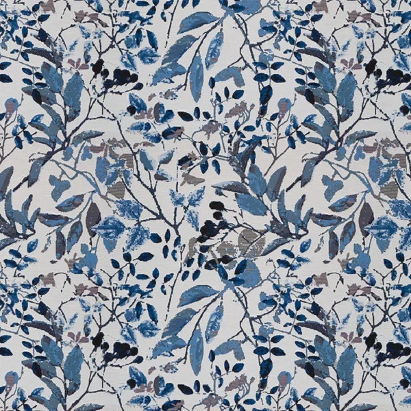 Maharam Scape Berry Floral Blue Upholstery Fabric - Image 2 of 2