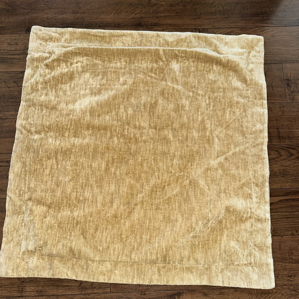 Винтажный жаккардовый цветочный евро декоративная подушка чехол 24 x 24 золото шелк бархат люкс - Изображение 4 из 4