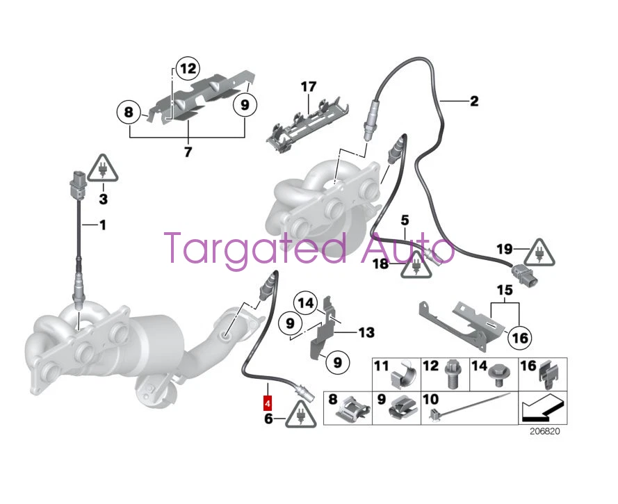 2008-2010 For BMW 325i 330i 528i 3.0L OEM Magneti Marelli Downstream O2 Sensors - Image 4 of 4