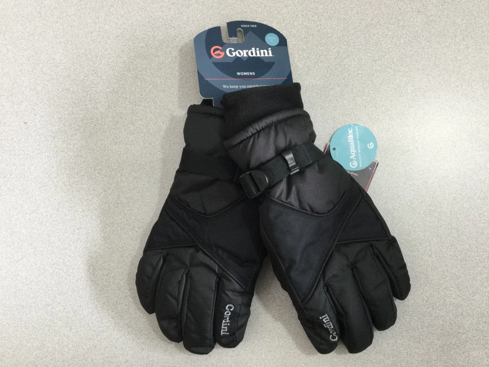 GORDINI AQUABLOC WOMEN'S 5-FINGER GLOVE - BLACK - L