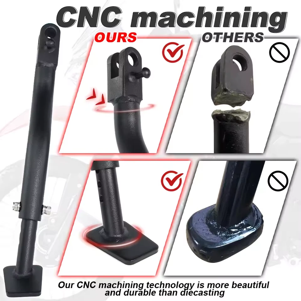 Chutes ajustáveis para motocicleta Kawasaki KLR650 KLR 650 2008-2015 2016 2017 2018 - Imagem 4 de 4