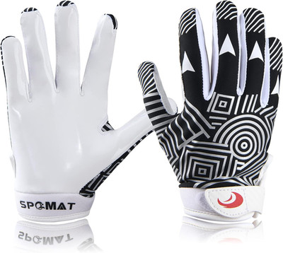 Youth Football Gloves Kids Silicone Grip Receiver Gloves with Super Stick Abilit