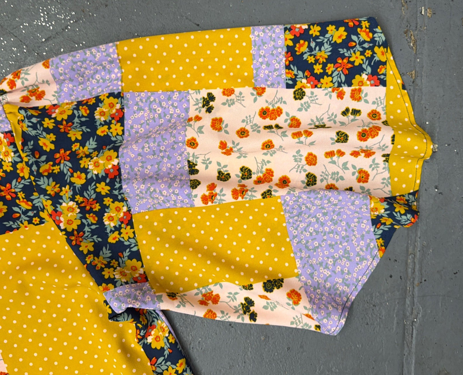 Patchwork Boho Cottagecore Top Women’s Medium Flu… - image 10