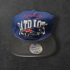 New England Patriots Mitchell  Ness Vintage Strapback Hat Cap Rare 100 Wool