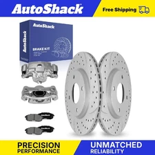 Front Drilled Slotted Brake Rotors Ceramic Pads Calipers for Nissan Sentra