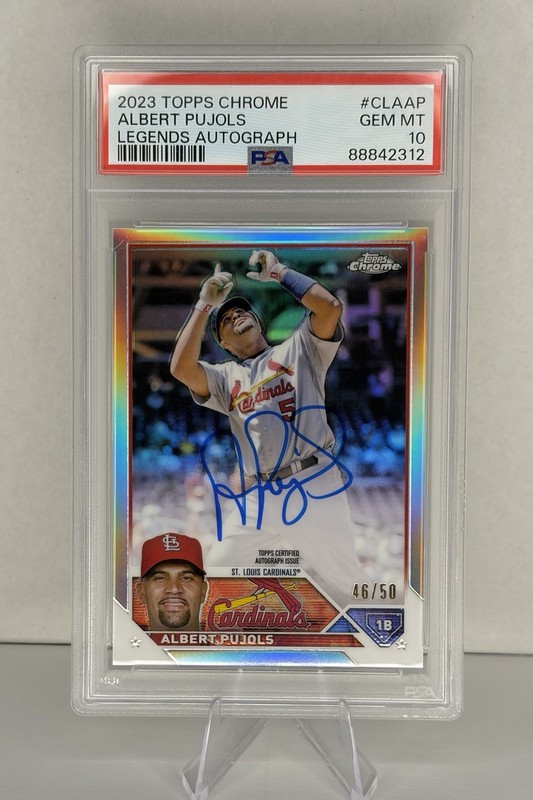2023 Topps Chrome - Chrome Legends Autographs Albert Pujols Refractor /50 PSA 10