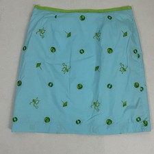 Vintage Lilly Pulitzer Women's 8 Skirt Embroidered Beach Ball Umbrella Monkey