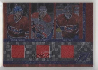 2010-11 Zenith Mozaics Triple Materials Carey Price Max Pacioretty #12 1o3