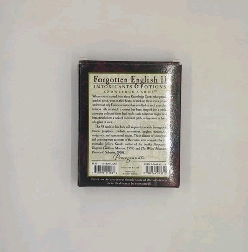 Forgotten English II Knowledge Cards: Intoxicants & Potions by Jeffrey ... - Imagen 2 de 3