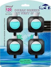 Ocean Scent Car Air Freshener Clip, Provides Long Lasting Fragran Color: Ocean