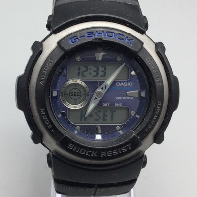Casio G-Shock GW-500A Watch Mens 47mm Silver Tone Blue Dial New Battery