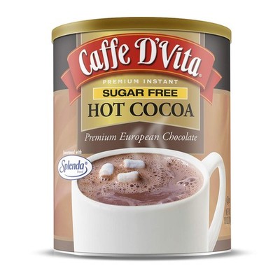 Caffe D Vita Sugar Free Hot Cocoa Mix 10 oz Gluten Free Low Fat