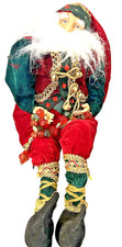 Large Shelf Sitter Santa With List 12 " approx..