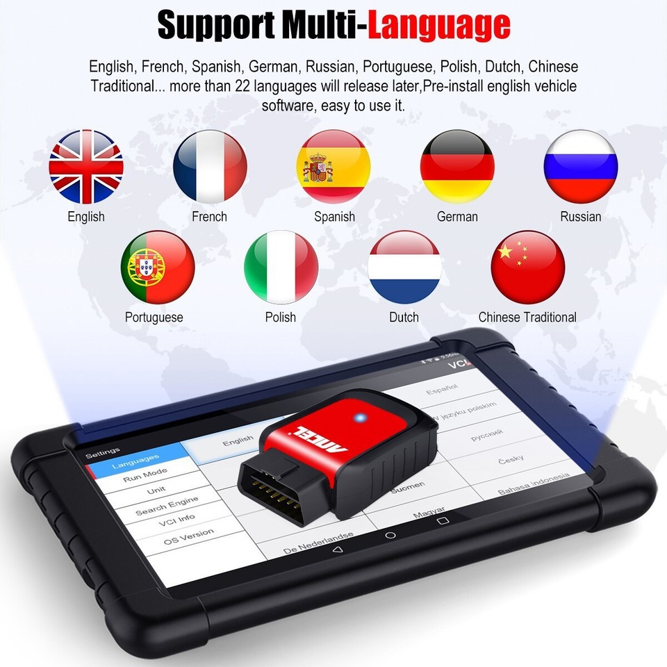 Bluetooth Full System Bidirectional Diagnostic Scan Tool ECU Coding ...