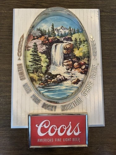 Vintage Coors 3D Waterfall Beer Sign 18”