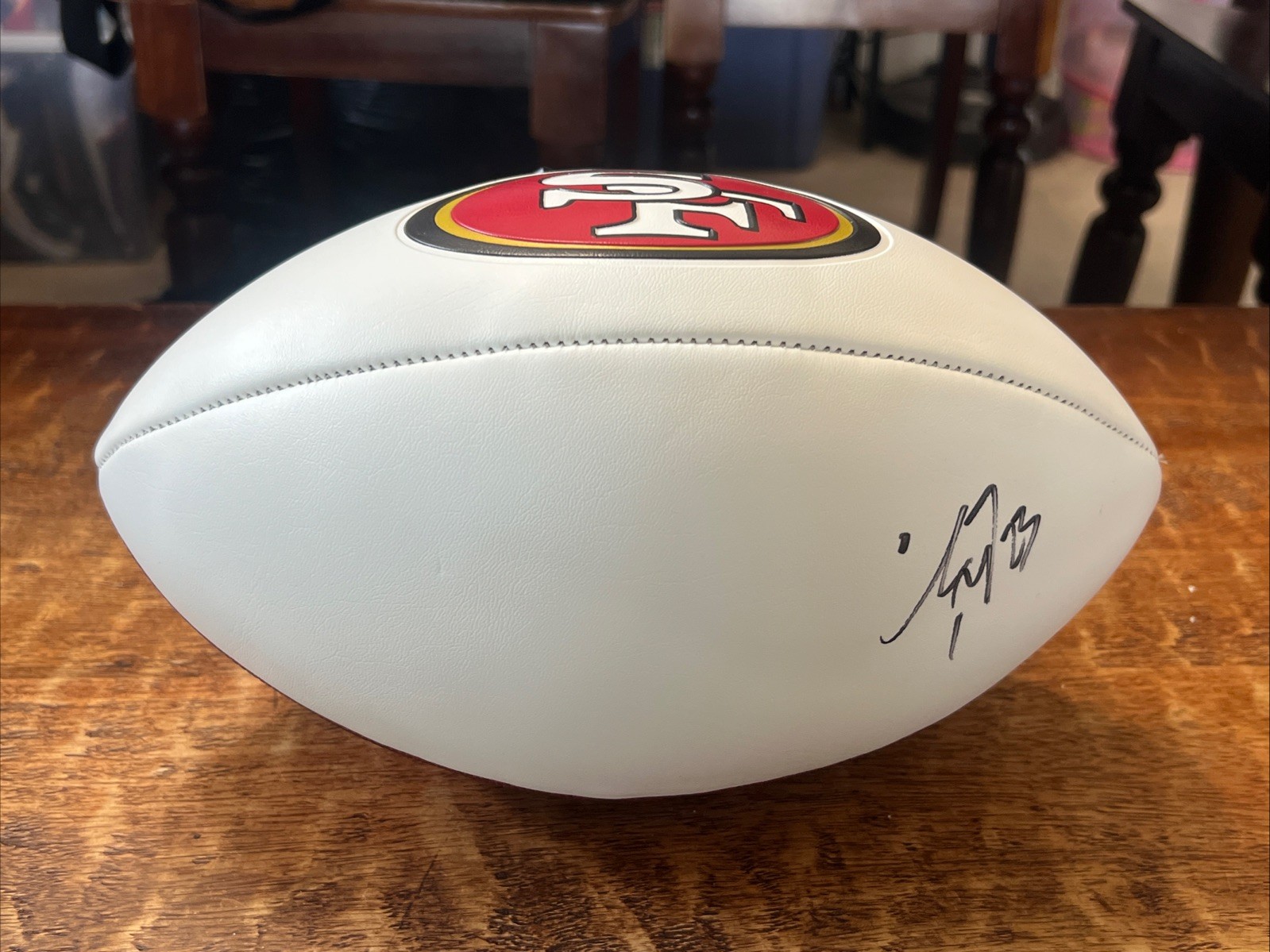 Christian McCaffrey Autographed Signed San Francisco 49ers Football JSA Coa 