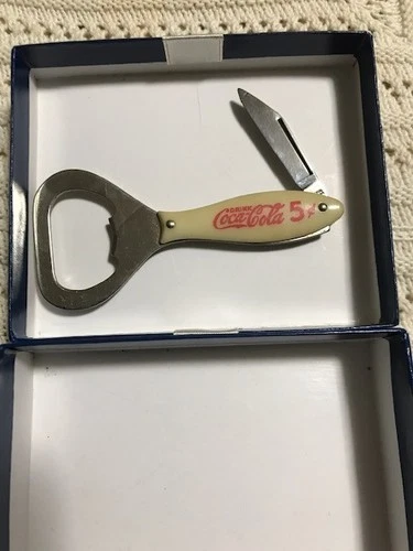 VINTAGE 40's 50's COLONIAL PROVIDENCE USA COCA COLA BOTTLE OPENER folding  knife