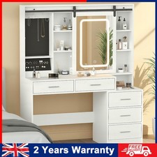 150CM Large Dressing Table With Drawers Sliding Mirror Makeup Desk Vanity Knjjat