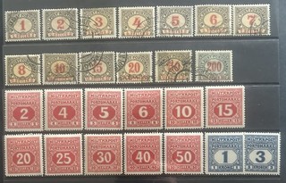 Bosnia Herzegovina 1904 1918 franqueo debido emisiones MH y usado