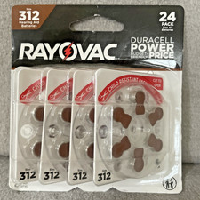 Rayovac Hearing Aid Batteries Size 312 -24 Count. Expiration Date 03/2029