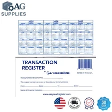 Made in USA: 12 Personal Check Registers for Easy Financial Tracking & Planning