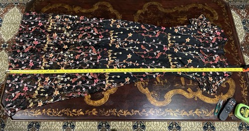 NWT Anthropologie Endless Rose Black Floral Embroidered Sheer Mesh Maxi Dress S - Picture 19 of 20