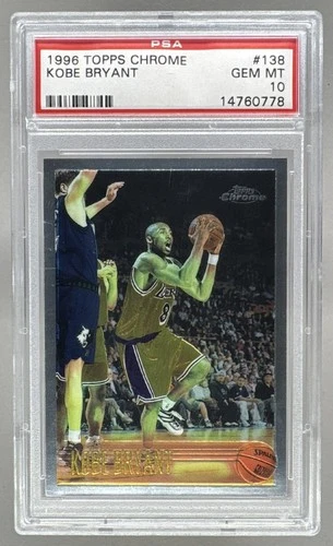 Kobe Bryant 1996 Topps Chrome #138 Rookie RC PSA 10
