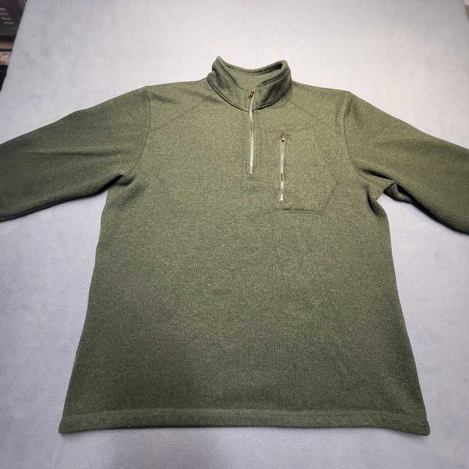 Outdoor Life Pullover Mens L Green Quarter Zip Long Sleeve - Image 2 of 4