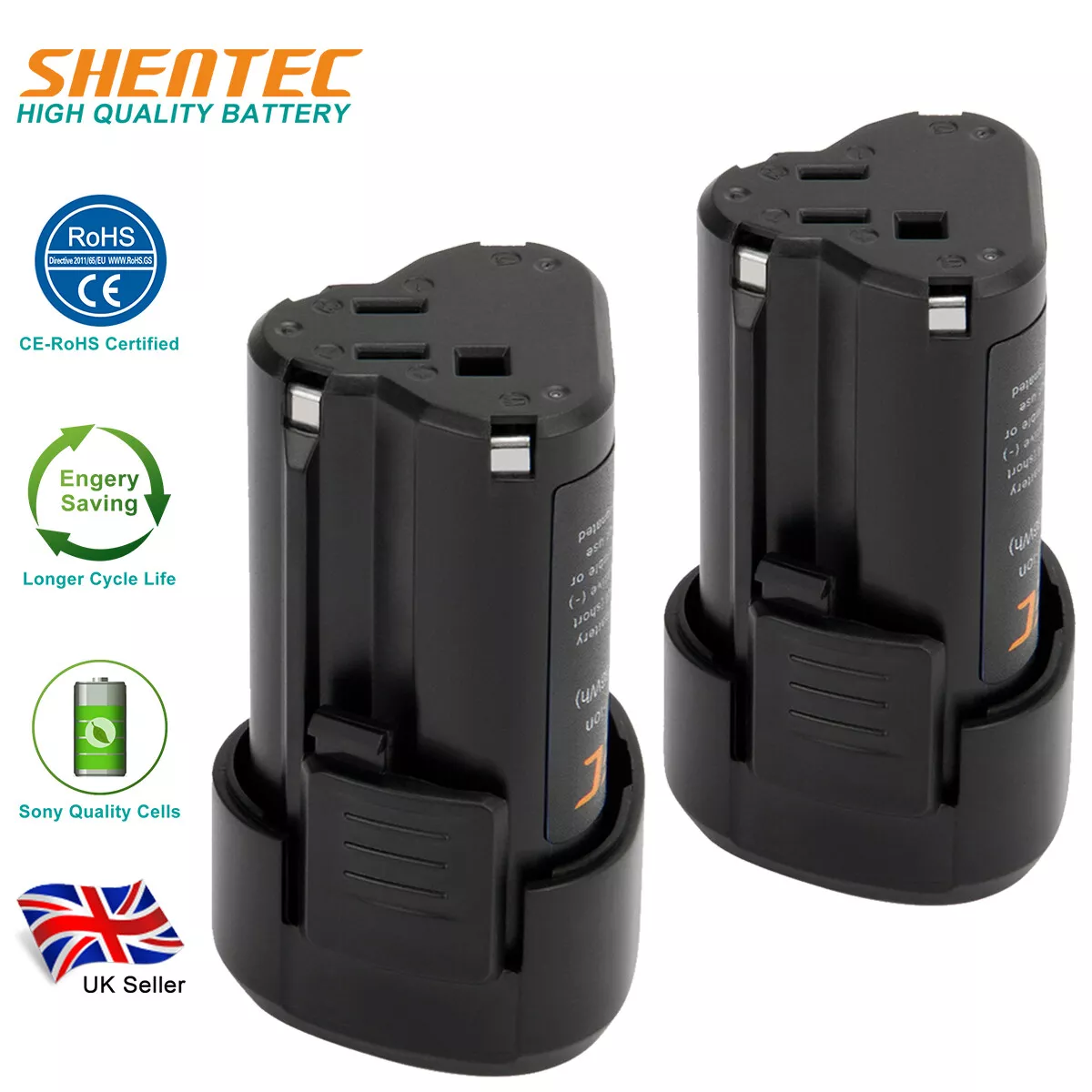 2Pack 12V 3000mAh Li ion Battery For Worx WA3503 WA3509 RW9300 WX382 WX540 WX126