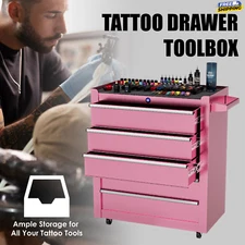 TATTOO Workstation 5-Drawer Locking Rolling Swivel Cart Tool Chest Cabinet PMU
