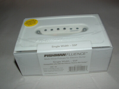 Fishman Fluence PRF-SSS-BP1 6 Single Width Passive Strat Pickup WHITE AND BLACK