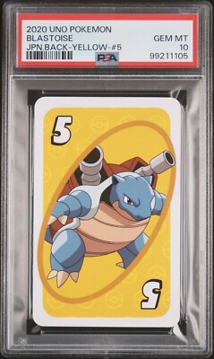 PSA 10 Japanese Blastoise UNO Yellow 5 Pokémon Trading Card Game