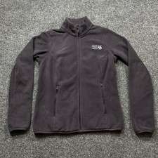 Mountain Hardwear Fleece Womens Size Small Gray Full Zip Jacket Coat Sweatshirt