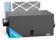 AITECAC 4″ Filter Box HVAC Duct Filter MERV 10-MERV 13 Double Filte Air Purifier