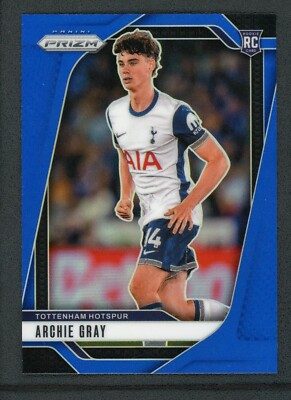 2024-25 ARCHIE GRAY 036/299 PANINI PRIZM PREMIER LEAGUE BLUE ROOKIE RC ...