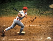 Pete Rose Signed Autographed Cincinnati Reds 11x14 Photo JSA COA Hit King 