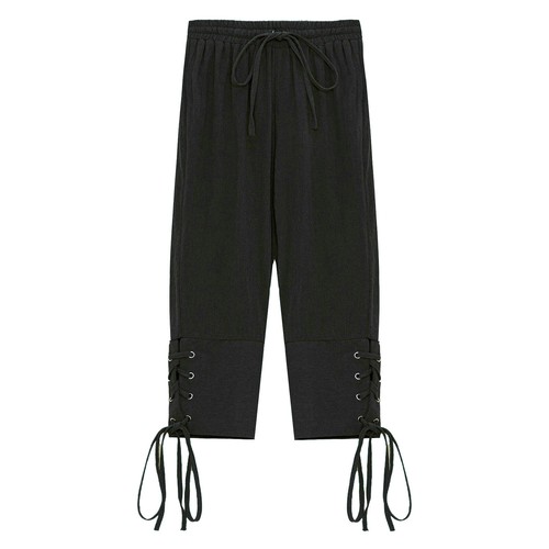 Boys Medieval Ankle Banded Viking Pirate Pants Renaissance Steampunk Trousers - Picture 9 of 40